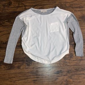 Loft long sleeve shirt. Two toned with pocket